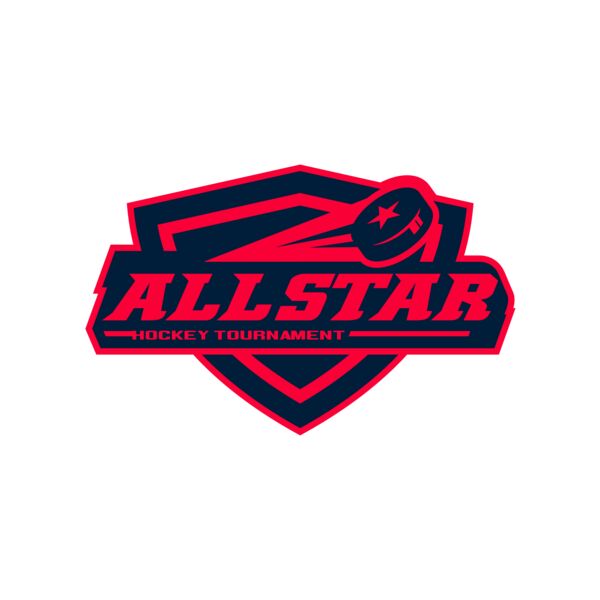 All Star Hockey Tournament logo template Miniatura