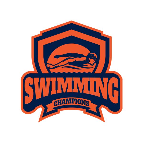 Swimming Champions logo template Miniatura