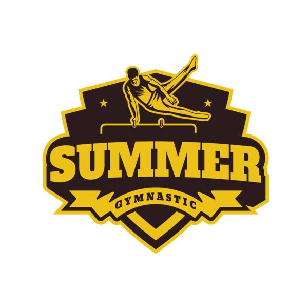 Summer Gymnastic logo template Miniatura